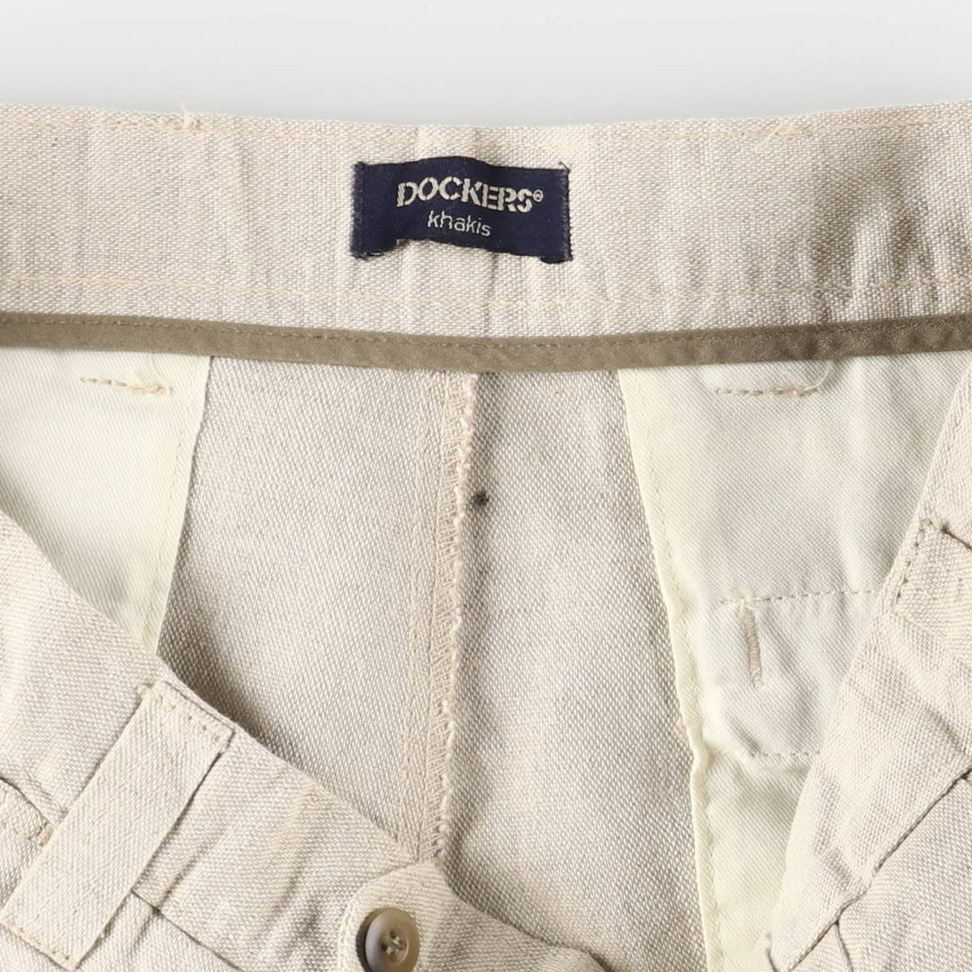 Dockers Khaki LOOSE FIT Two-pleat Slacks Pants for Men, W34 equivalent, Two-pleat unclear Beige type Vintage Second Hand