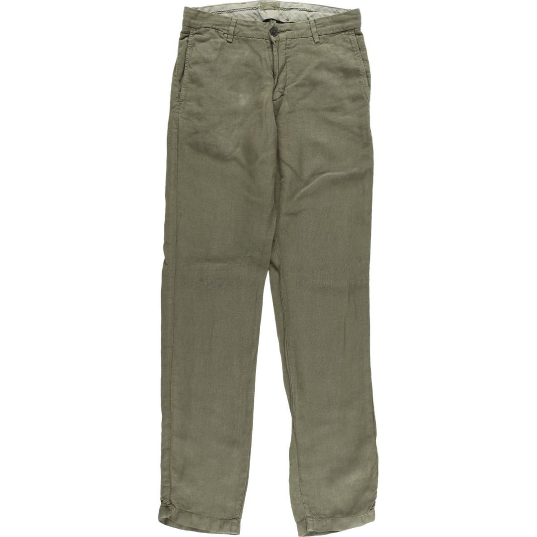 Dockers Slim Tapered Linen Pants Slacks Men's W31 linen Khaki type Vintage Second Hand