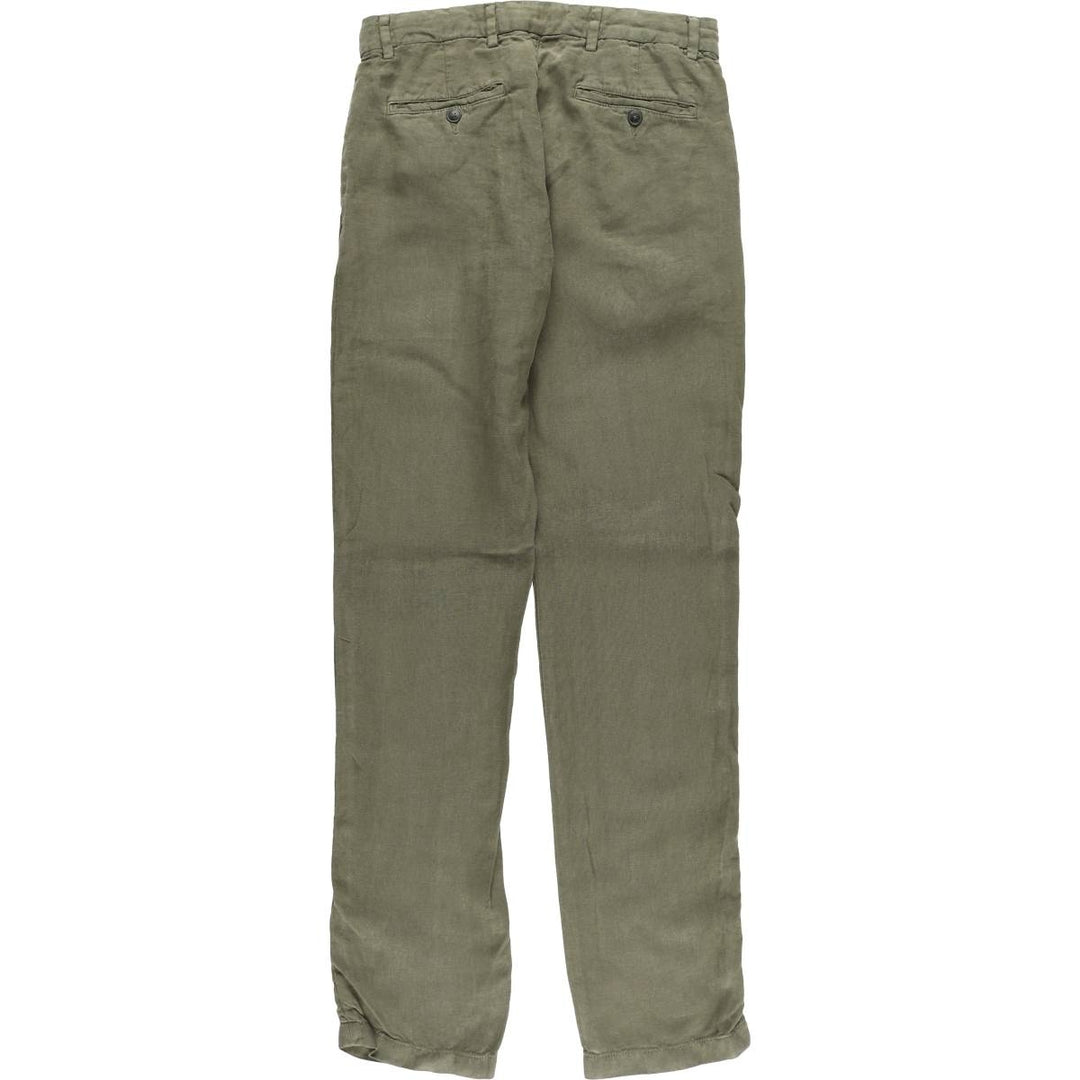 Dockers Slim Tapered Linen Pants Slacks Men's W31 linen Khaki type Vintage Second Hand