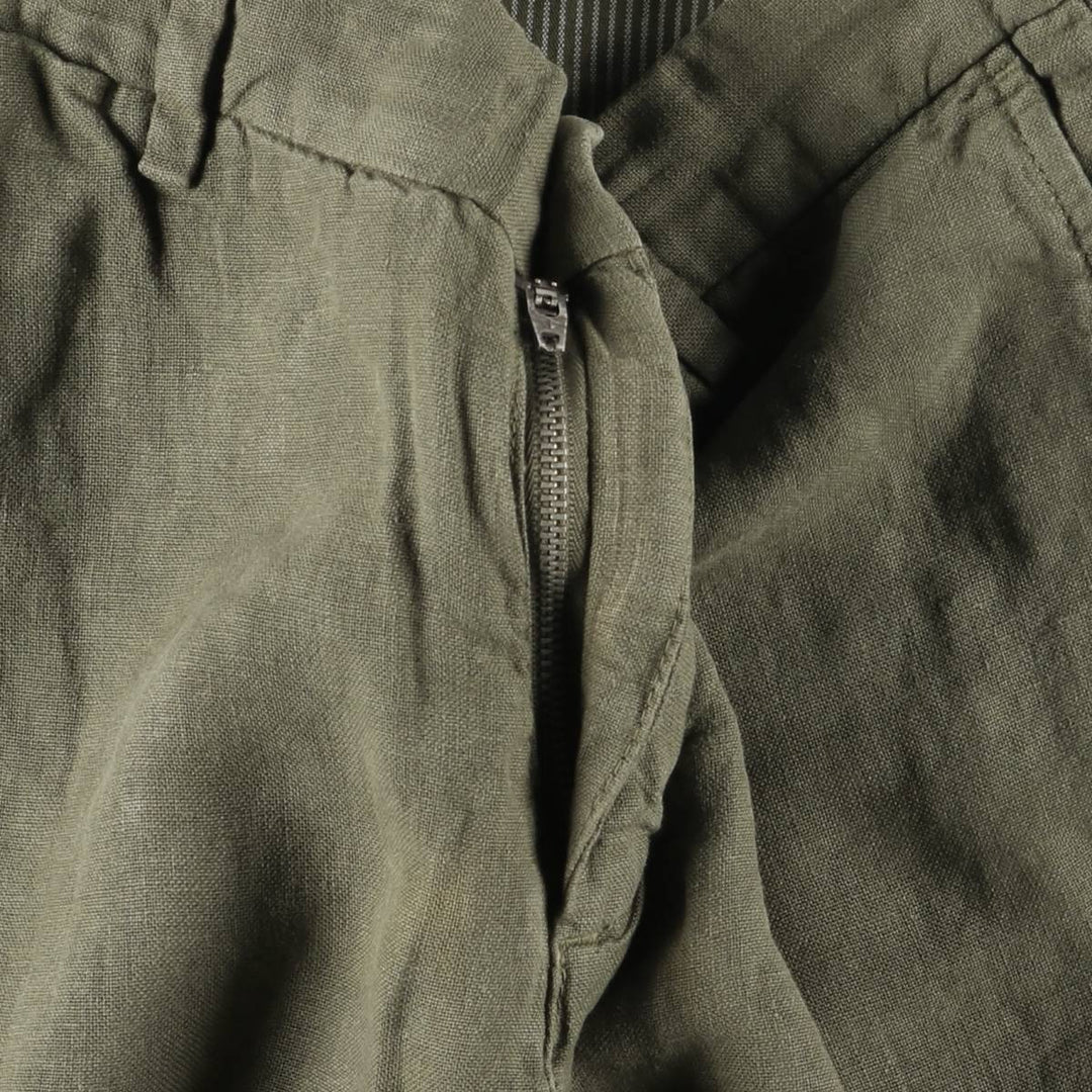 Dockers Slim Tapered Linen Pants Slacks Men's W31 linen Khaki type Vintage Second Hand