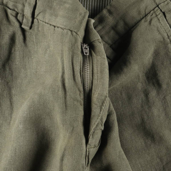 Dockers Slim Tapered Linen Pants Slacks Men's W31 linen Khaki type Vintage Second Hand