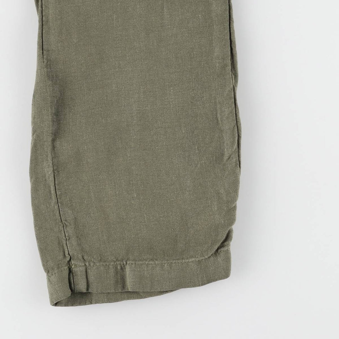 Dockers Slim Tapered Linen Pants Slacks Men's W31 linen Khaki type Vintage Second Hand