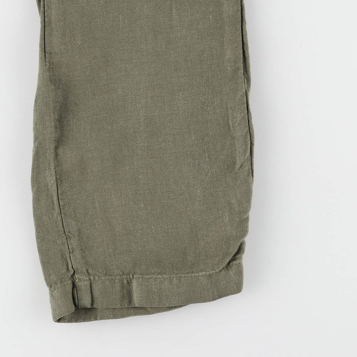 Dockers Slim Tapered Linen Pants Slacks Men's W31 linen Khaki type Vintage Second Hand
