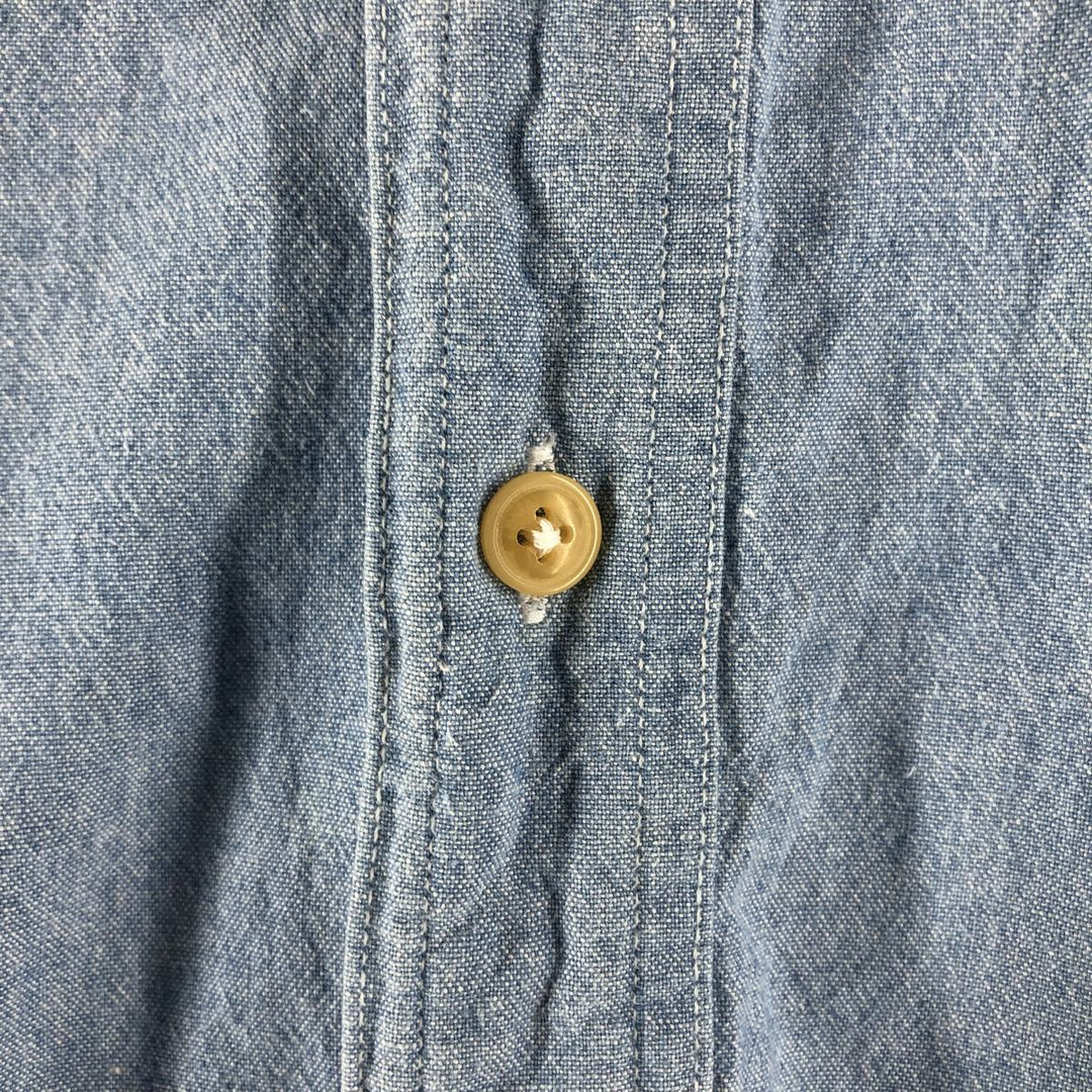 90'S Ralph Lauren CHAPS short sleeve button down shirt men's XL size vintage cotton blue type Vintage Second Hand
