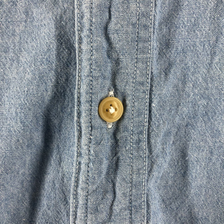 90'S Ralph Lauren CHAPS short sleeve button down shirt men's XL size vintage cotton blue type Vintage Second Hand
