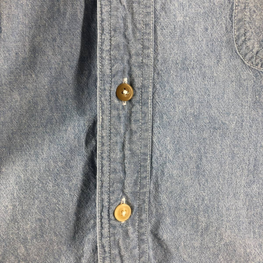 90'S Ralph Lauren CHAPS short sleeve button down shirt men's XL size vintage cotton blue type Vintage Second Hand