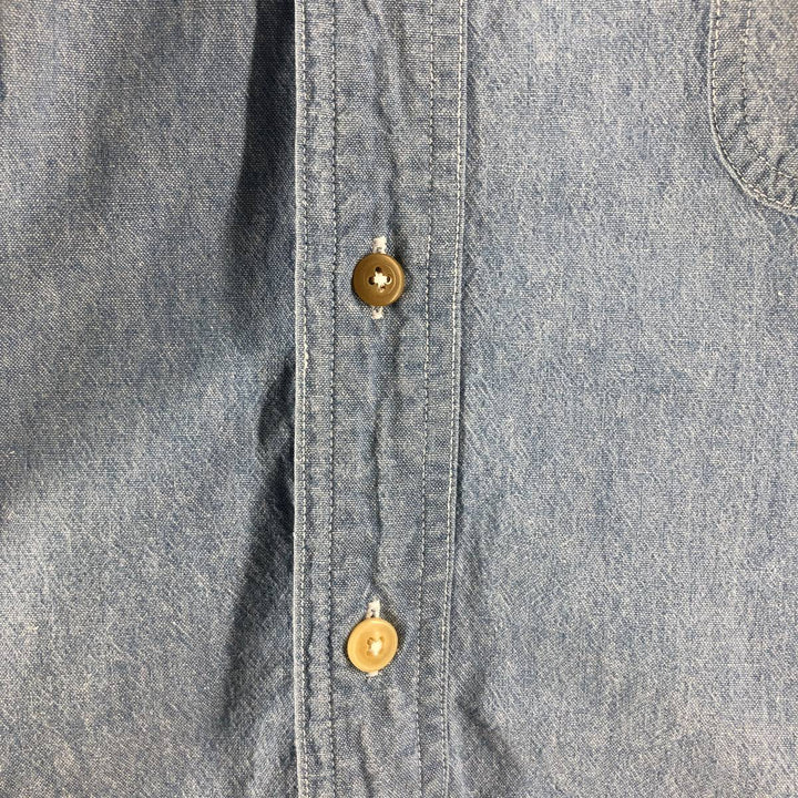 90'S Ralph Lauren CHAPS short sleeve button down shirt men's XL size vintage cotton blue type Vintage Second Hand