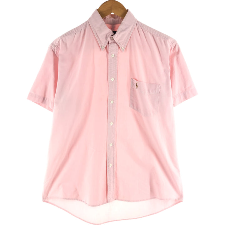 Ralph Lauren YARMOUTH short sleeve button down shirt, men's size M cotton pink type Vintage Second Hand