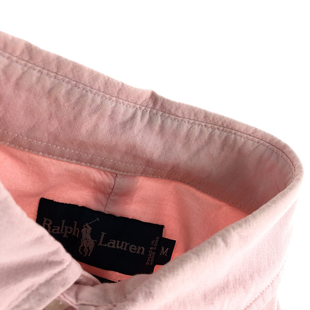 Ralph Lauren YARMOUTH short sleeve button down shirt, men's size M cotton pink type Vintage Second Hand