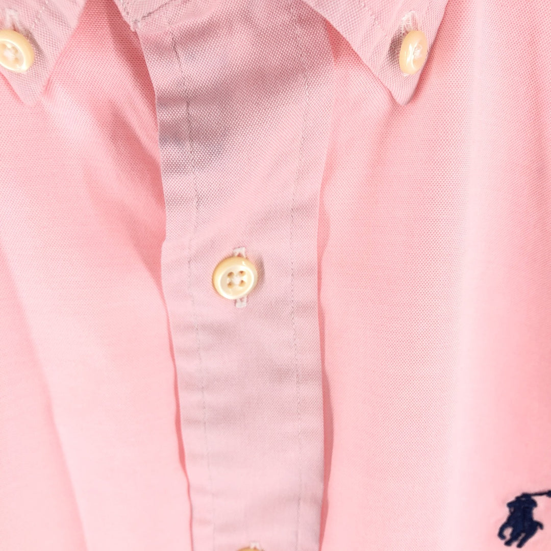 Ralph Lauren POLO by Ralph Lauren CUSTOM FIT short sleeve button down shirt, men's size L cotton pink type Vintage Second Hand