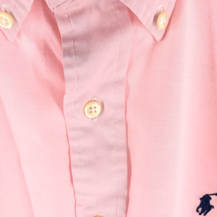 Ralph Lauren POLO by Ralph Lauren CUSTOM FIT short sleeve button down shirt, men's size L cotton pink type Vintage Second Hand