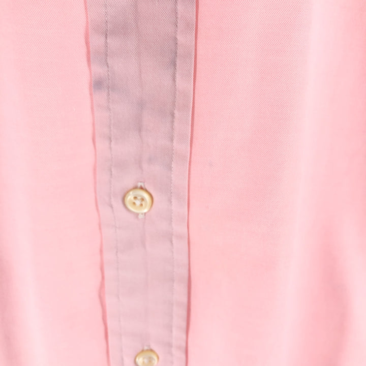 Ralph Lauren POLO by Ralph Lauren CUSTOM FIT short sleeve button down shirt, men's size L cotton pink type Vintage Second Hand