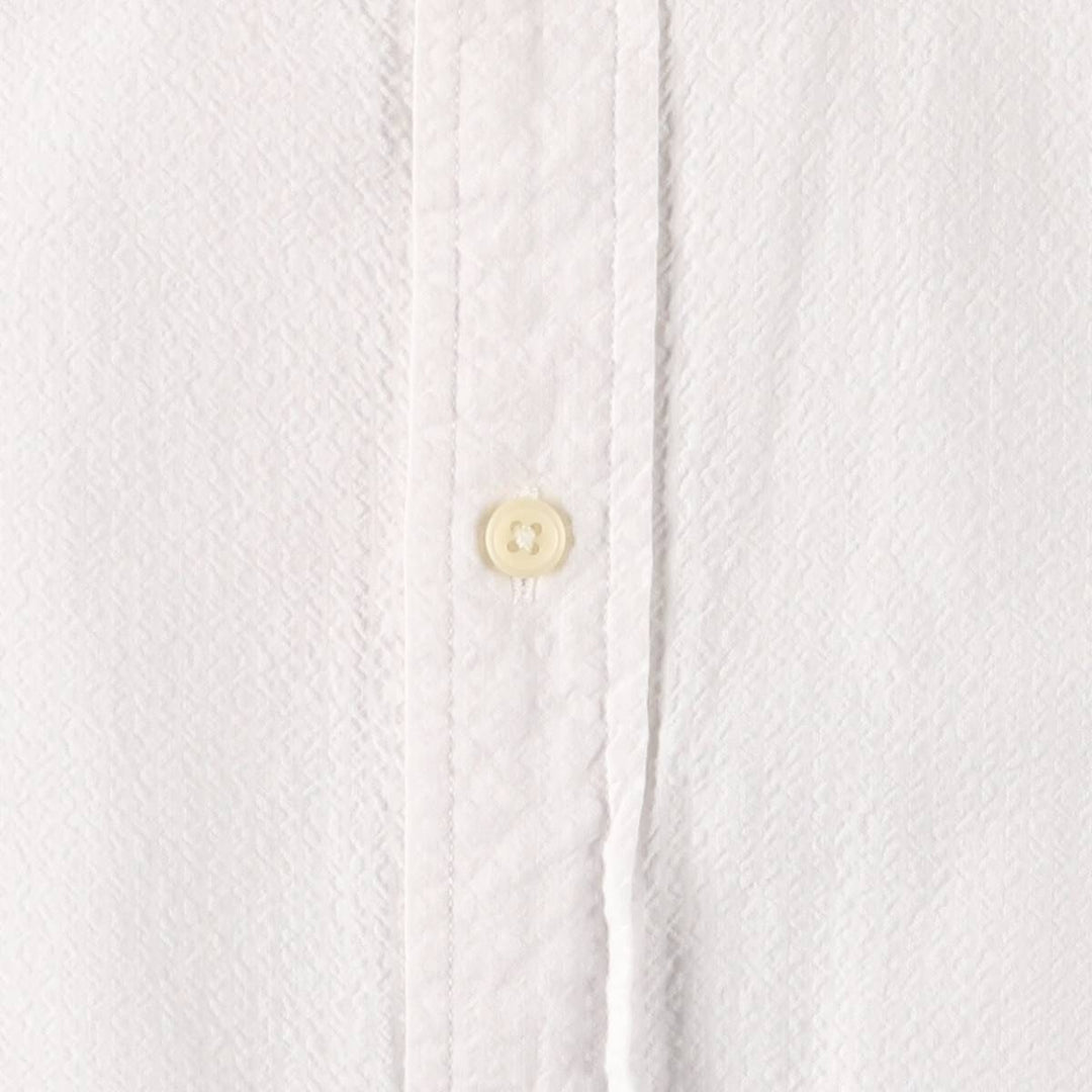Ralph Lauren Seersucker Short Sleeve Button Down Shirt Men's XXL cotton white type Vintage Second Hand