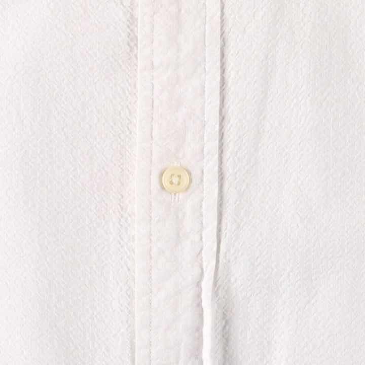 Ralph Lauren Seersucker Short Sleeve Button Down Shirt Men's XXL cotton white type Vintage Second Hand