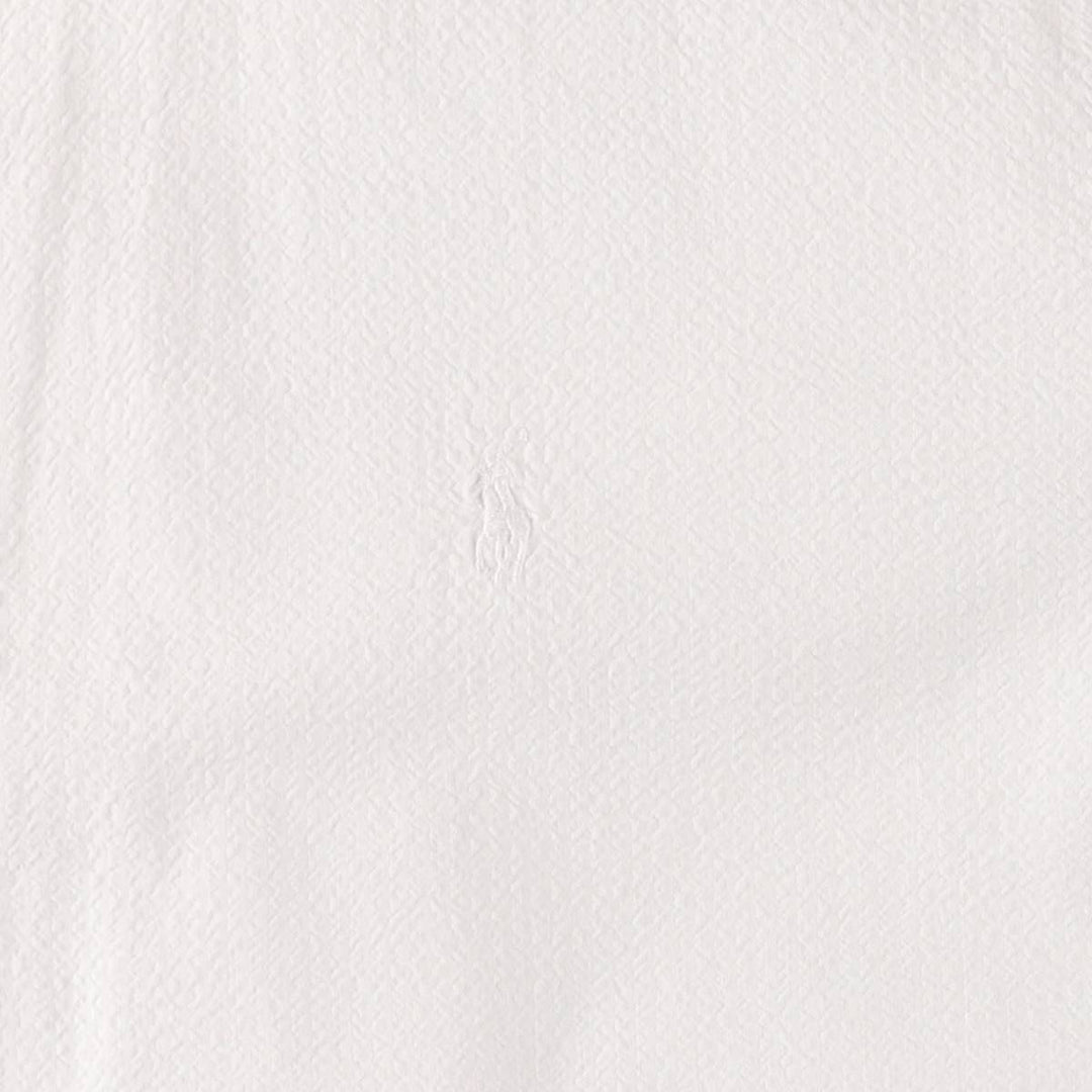 Ralph Lauren Seersucker Short Sleeve Button Down Shirt Men's XXL cotton white type Vintage Second Hand