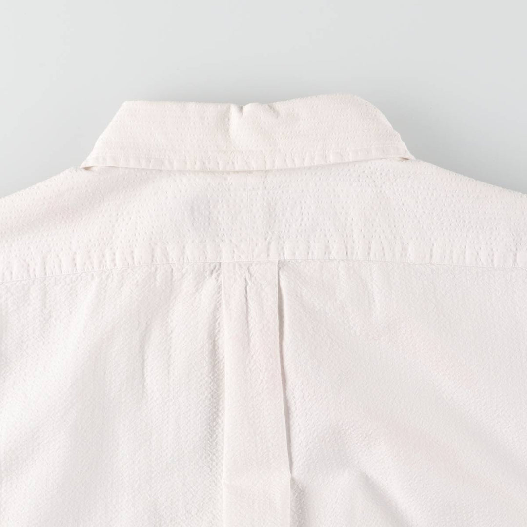 Ralph Lauren Seersucker Short Sleeve Button Down Shirt Men's XXL cotton white type Vintage Second Hand