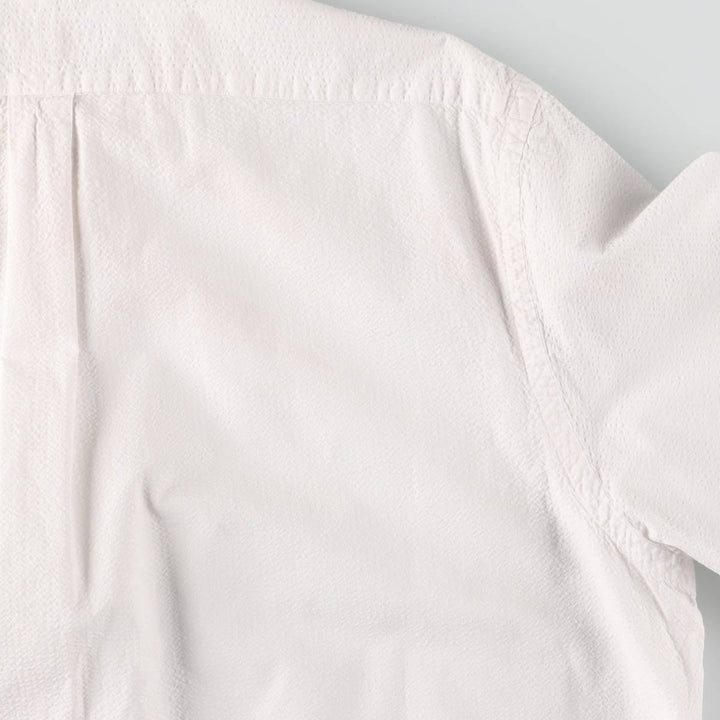 Ralph Lauren Seersucker Short Sleeve Button Down Shirt Men's XXL cotton white type Vintage Second Hand