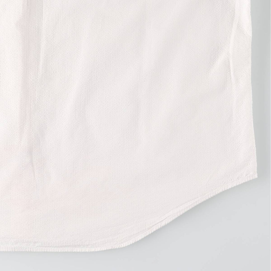Ralph Lauren Seersucker Short Sleeve Button Down Shirt Men's XXL cotton white type Vintage Second Hand