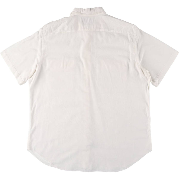 Ralph Lauren POLO by Ralph Lauren OCEAN SHIRT Short sleeve cotton shirt Men's L size cotton white type Vintage Second Hand