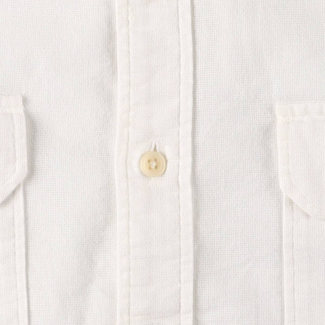 Ralph Lauren POLO by Ralph Lauren OCEAN SHIRT Short sleeve cotton shirt Men's L size cotton white type Vintage Second Hand