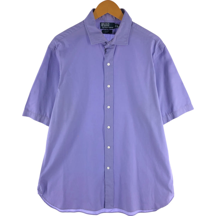 Ralph Lauren POLO by Ralph Lauren ESTATE CUSTOM FIT short sleeve cotton shirt, men's XL size cotton purple type Vintage Second Hand