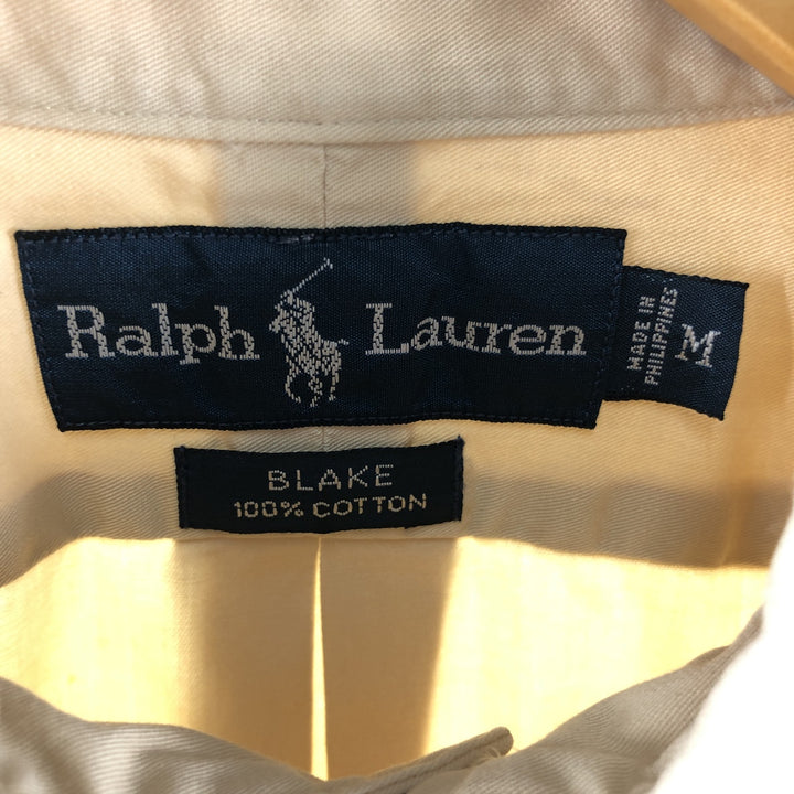 Ralph Lauren BLAKE short sleeve button down shirt, men's size M cotton Beige type Vintage Second Hand