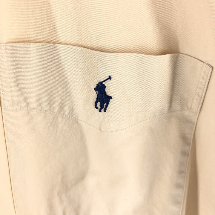 Ralph Lauren BLAKE short sleeve button down shirt, men's size M cotton Beige type Vintage Second Hand