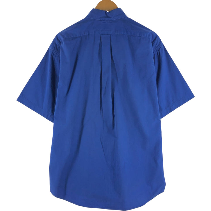 Ralph Lauren BLAKE short sleeve button down shirt, men's size L cotton blue type Vintage Second Hand