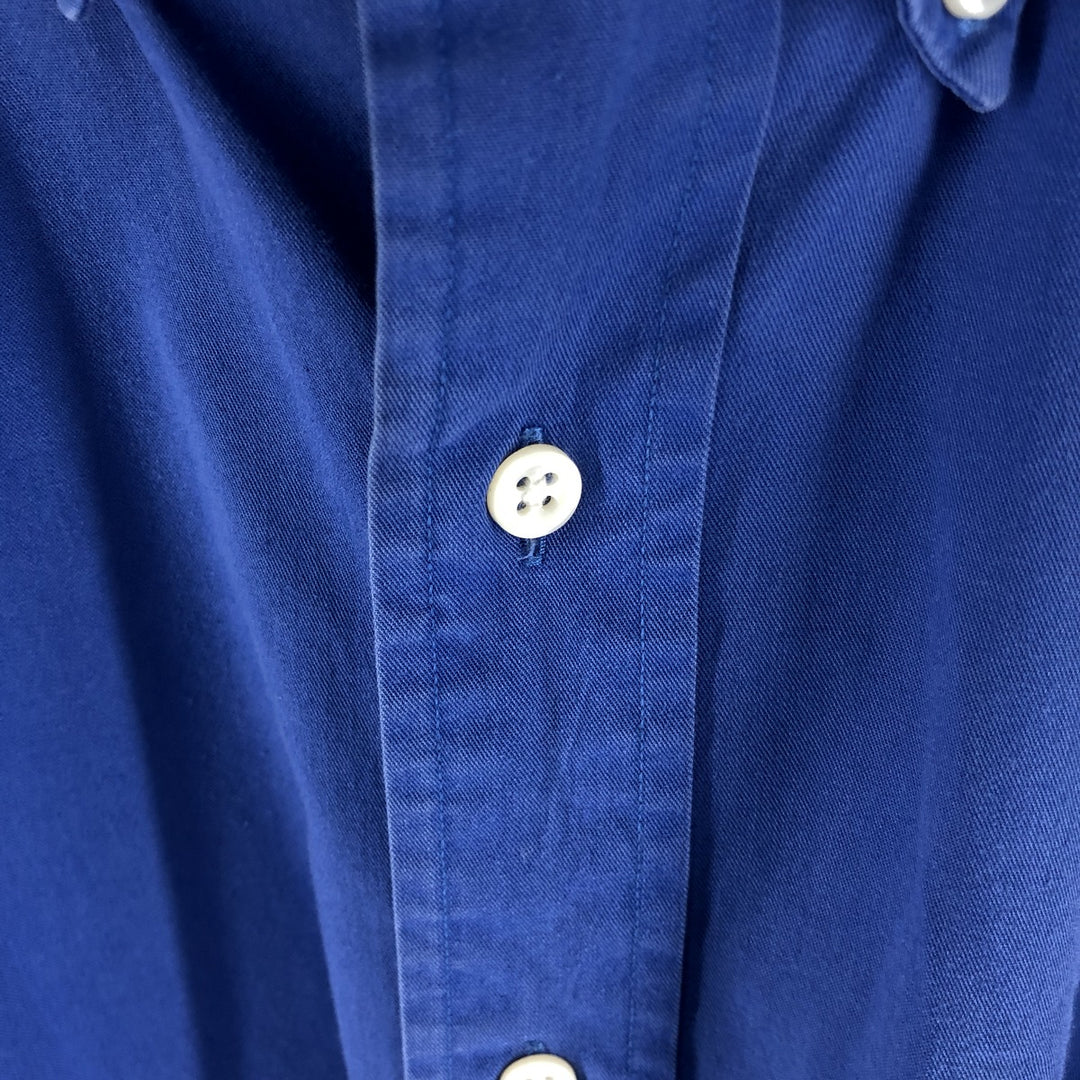 Ralph Lauren BLAKE short sleeve button down shirt, men's size L cotton blue type Vintage Second Hand