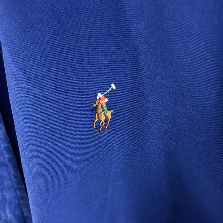Ralph Lauren BLAKE short sleeve button down shirt, men's size L cotton blue type Vintage Second Hand