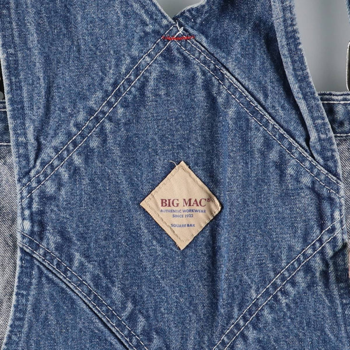 80'S BIG MAC denim overalls, made in USA, men's w36 size, vintage cotton blue type Vintage Second Hand