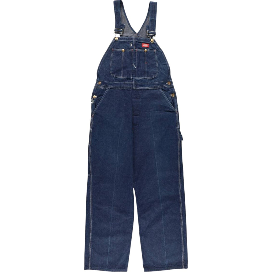 Dark blue ~90'S Dickies denim overalls made in USA, men's w35 equivalent, vintage cotton blue type Vintage Second Hand