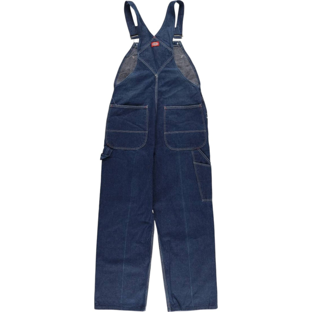 Dark blue ~90'S Dickies denim overalls made in USA, men's w35 equivalent, vintage cotton blue type Vintage Second Hand