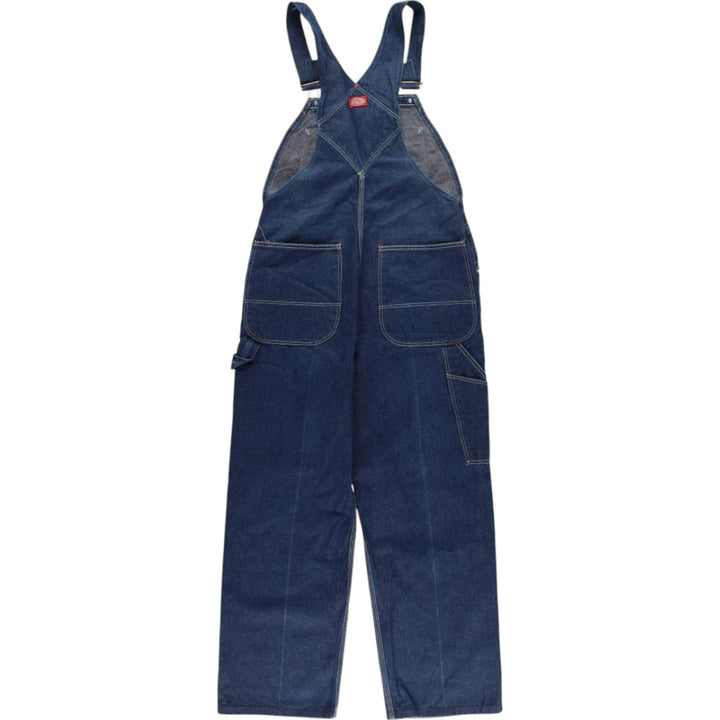 Dark blue ~90'S Dickies denim overalls made in USA, men's w35 equivalent, vintage cotton blue type Vintage Second Hand