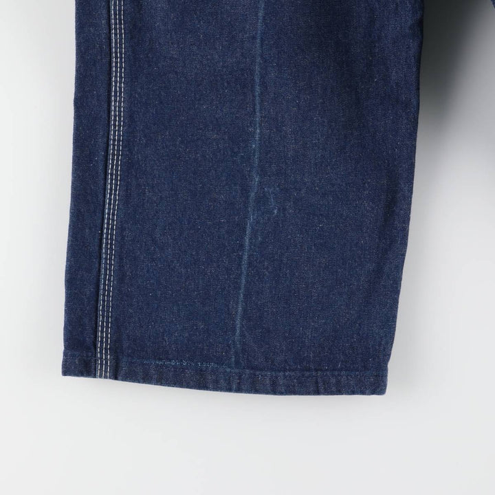 Dark blue ~90'S Dickies denim overalls made in USA, men's w35 equivalent, vintage cotton blue type Vintage Second Hand