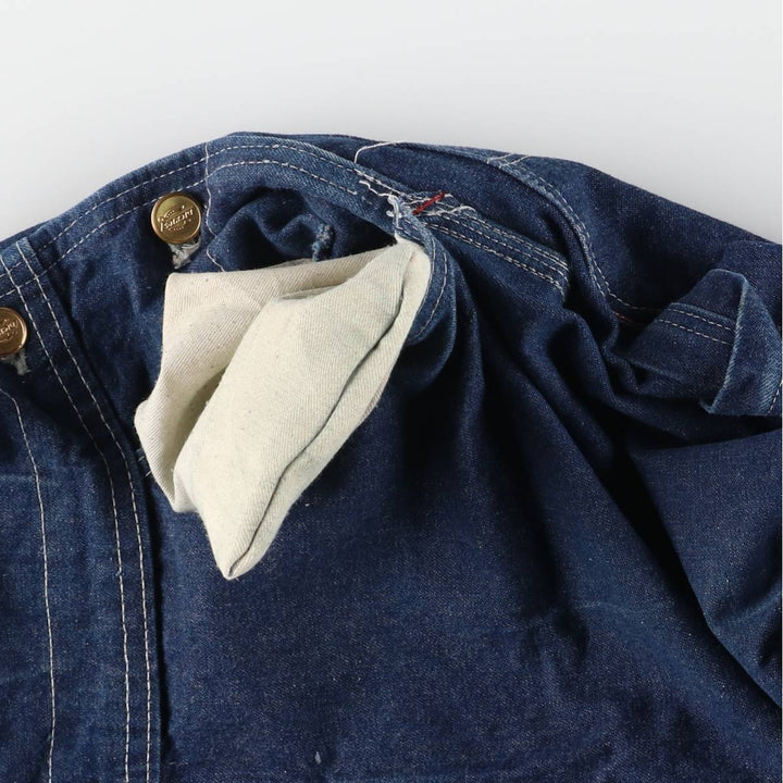 Dark blue ~90'S Dickies denim overalls made in USA, men's w35 equivalent, vintage cotton blue type Vintage Second Hand