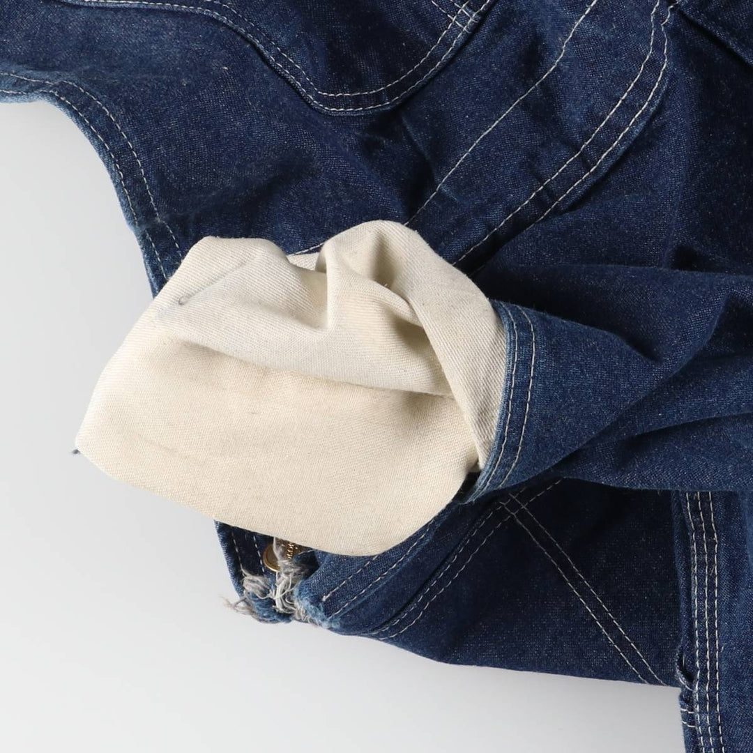 Dark blue ~90'S Dickies denim overalls made in USA, men's w35 equivalent, vintage cotton blue type Vintage Second Hand
