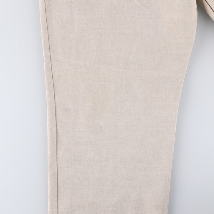 Dockers Two-pleat cotton x linen pants, slacks, men's w34 equivalent, two-pleat linen Beige type Vintage Second Hand