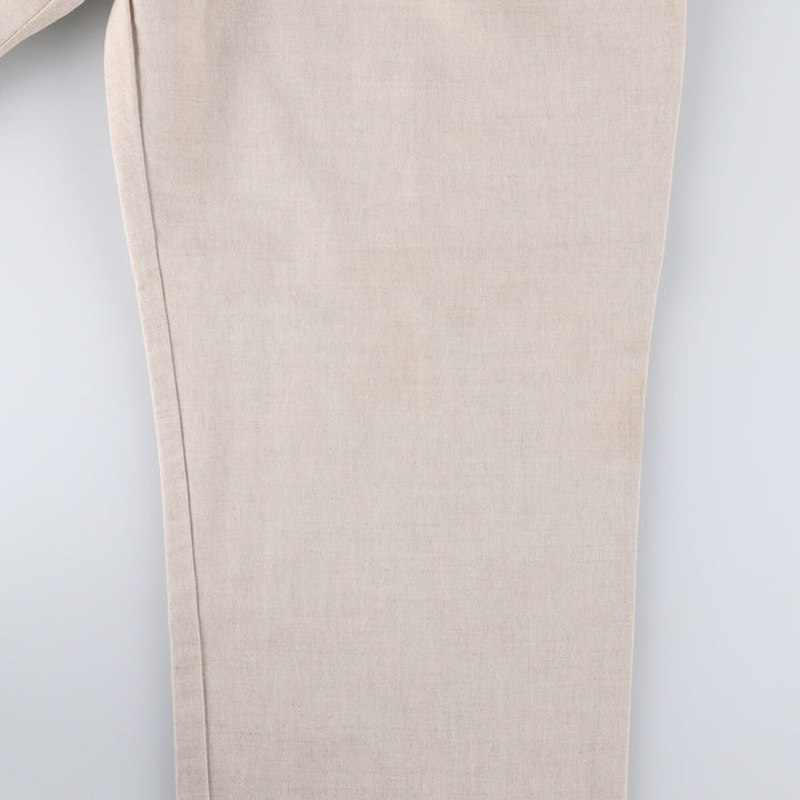 Dockers Two-pleat cotton x linen pants, slacks, men's w34 equivalent, two-pleat linen Beige type Vintage Second Hand