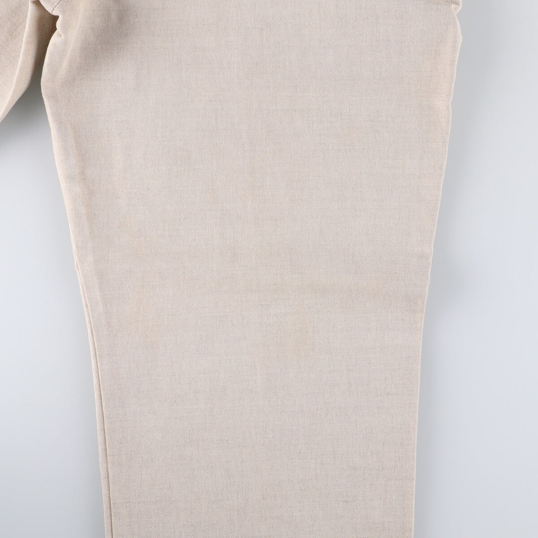 Dockers Two-pleat cotton x linen pants, slacks, men's w34 equivalent, two-pleat linen Beige type Vintage Second Hand