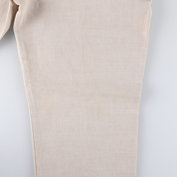 Dockers Two-pleat cotton x linen pants, slacks, men's w34 equivalent, two-pleat linen Beige type Vintage Second Hand
