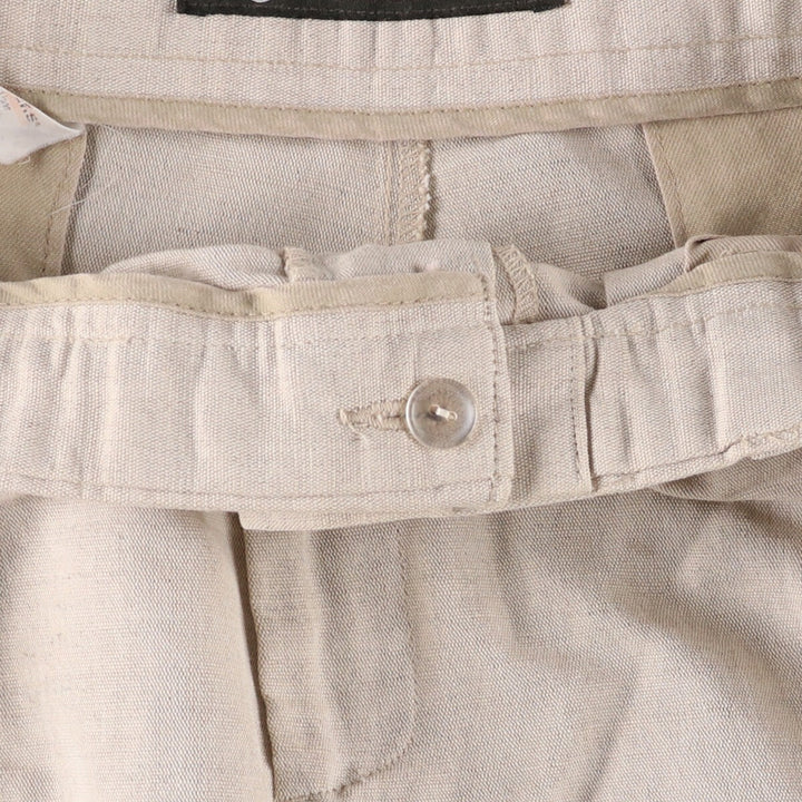 Dockers Two-pleat cotton x linen pants, slacks, men's w34 equivalent, two-pleat linen Beige type Vintage Second Hand