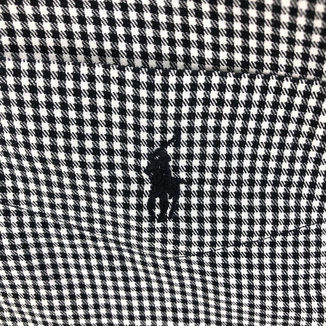 Ralph Lauren POLO by Ralph Lauren LOWELL SPORT long sleeve cotton check shirt, men's size L cotton black type Vintage Second Hand