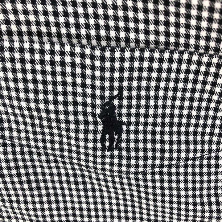 Ralph Lauren POLO by Ralph Lauren LOWELL SPORT long sleeve cotton check shirt, men's size L cotton black type Vintage Second Hand