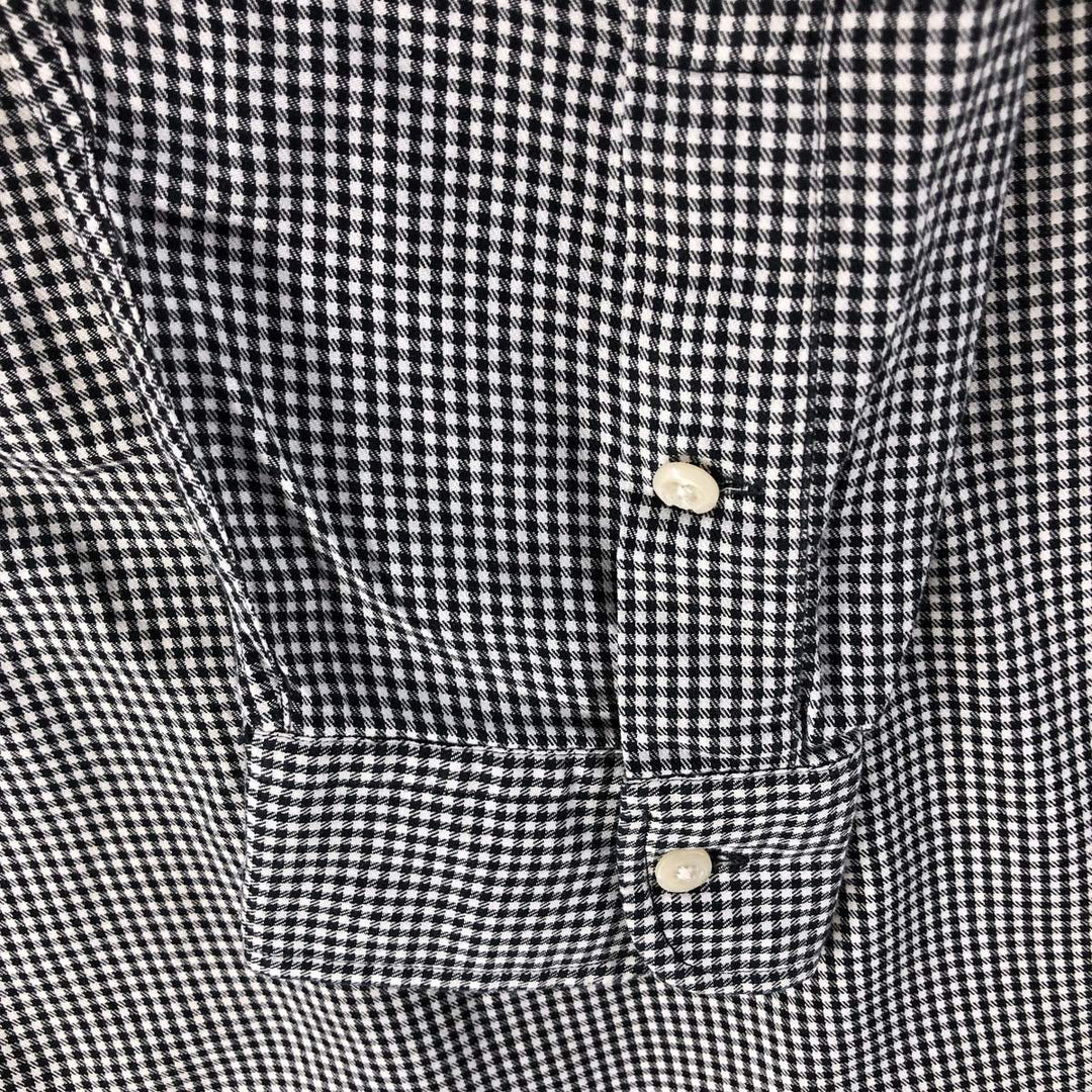 Ralph Lauren POLO by Ralph Lauren LOWELL SPORT long sleeve cotton check shirt, men's size L cotton black type Vintage Second Hand