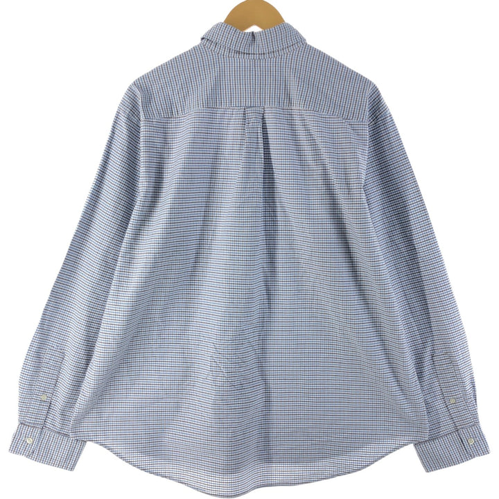 Ralph Lauren Classic Fit Long Sleeve Button Down Check Shirt Men's XXL cotton Blue type light blue Vintage Second Hand