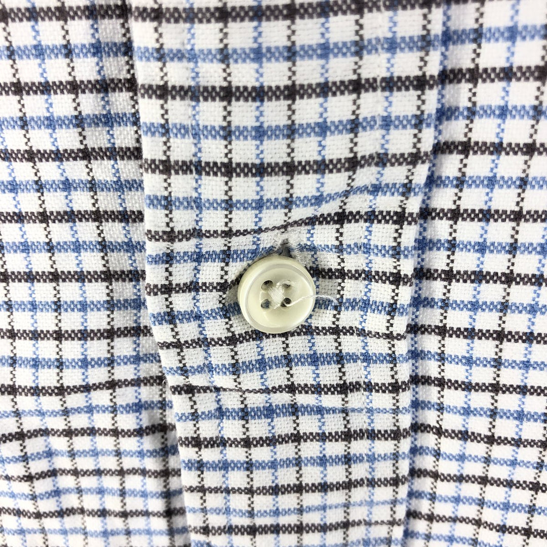 Ralph Lauren Classic Fit Long Sleeve Button Down Check Shirt Men's XXL cotton Blue type light blue Vintage Second Hand