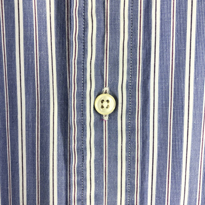Ralph Lauren YARMOUTH Long Sleeve Button-Down Striped Shirt, Men's XL cotton Purple type blue-purple Vintage Second Hand