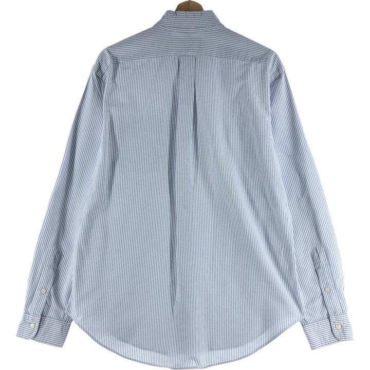 Ralph Lauren Classic Fit Long Sleeve Button Down Striped Shirt, Men's M cotton blue type Vintage Second Hand