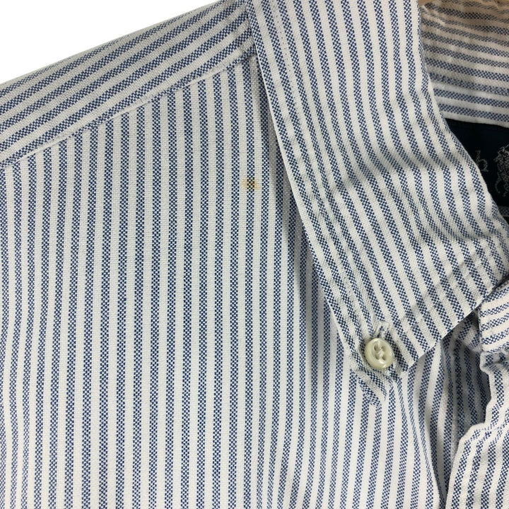 Ralph Lauren Classic Fit Long Sleeve Button Down Striped Shirt, Men's M cotton blue type Vintage Second Hand